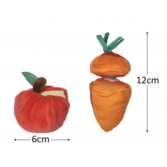 6piece Toddler Fruit & Vegetable Plushie