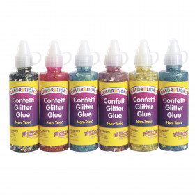 Colorations-Confetti Glitter Glue S/6