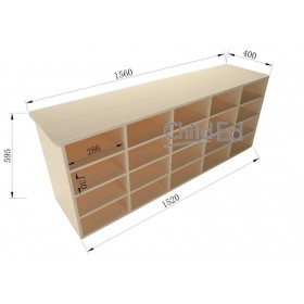 20-Hole Shoe Shelf (Horizontal)
