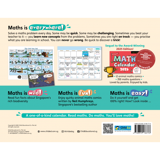 Singapore Maths Calendar 2026 (Age 8-9)