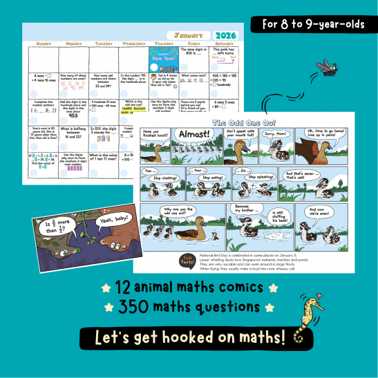 Singapore Maths Calendar 2026 (Age 8-9)