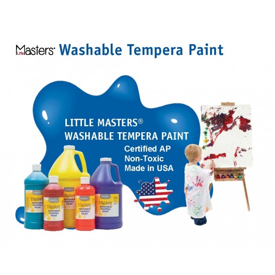 Handy Art Little Masters® Washable Tempera Paint - 16 oz Complete Set of 12 colours