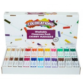 Colorations® Colors Like Me® Washable Chubby Markers Classroom Value Pack - Set of 256