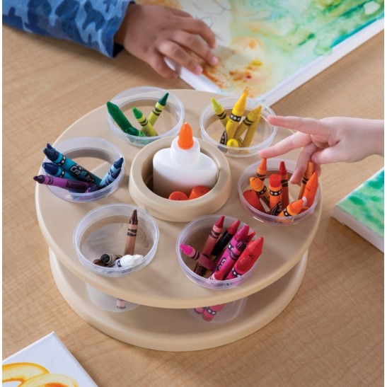 Spinning Tabletop Art Storage
