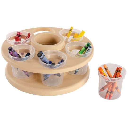 Spinning Tabletop Art Storage