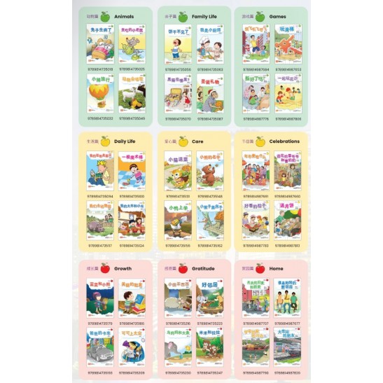 《排排坐》青苹果小图书系列(幼儿) | Pai Pai Zuo Green Apple Series Small Reader - Level 1(Nursery) - Set of 12