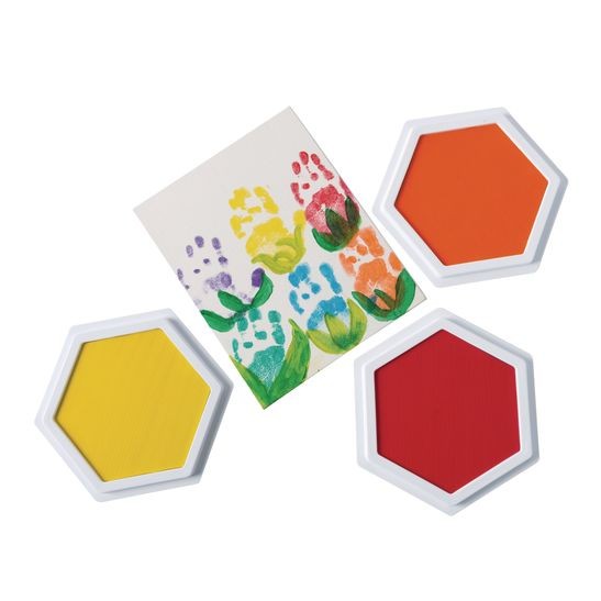 Colorations® Classic Colors Jumbo Washable Stamp Pads - Set of 6