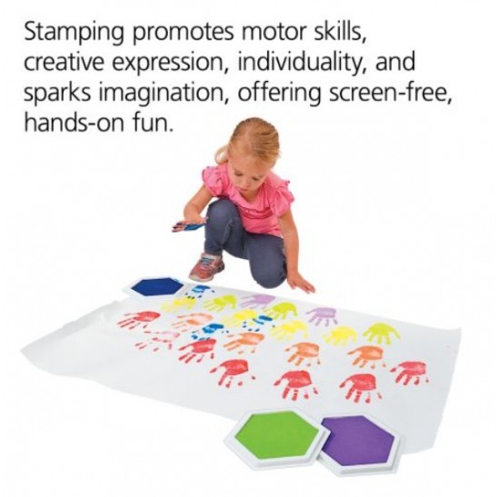 Colorations® Classic Colors Jumbo Washable Stamp Pads - Set of 6