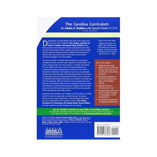 The Carolina Curriculum for Infants & Toddlers with Special Needs (Spiral bound)